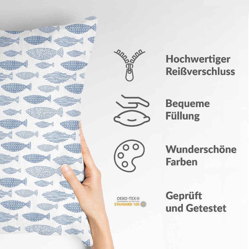 Almohada de salud peces azules