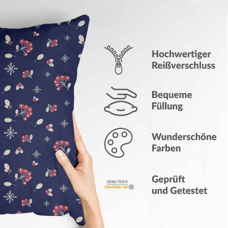Almohada de salud azul grosella negra