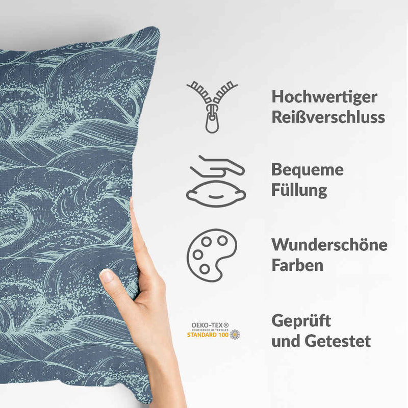 Almohada de salud Olas en el mar