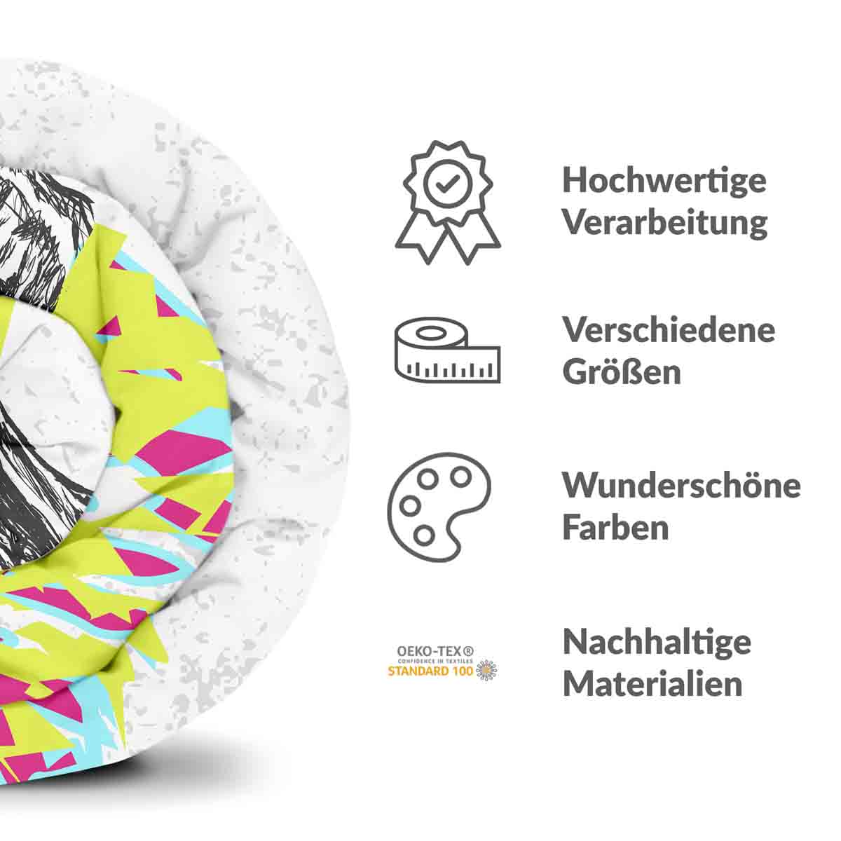 Manta terapéutica original - Funda de algodón Calavera Colorida