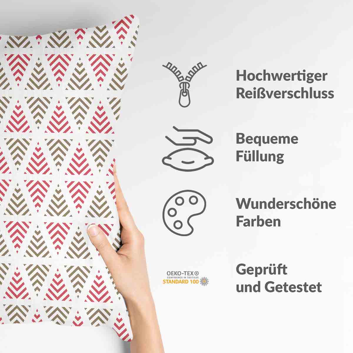 Almohada de salud triángulos navideños