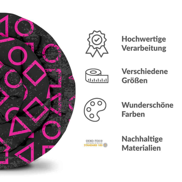 Manta terapéutica original - Funda de algodón rosa con formas Dalgona