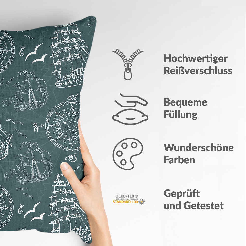 Almohada de salud con barcos