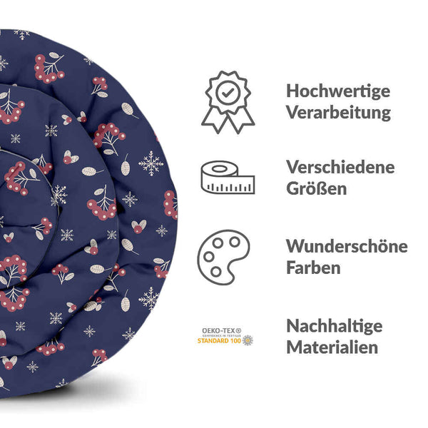 Manta terapéutica original - Funda de algodón azul grosella negra