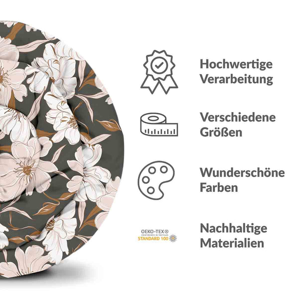 Manta terapéutica original - Funda de algodón con flores de áster rosa