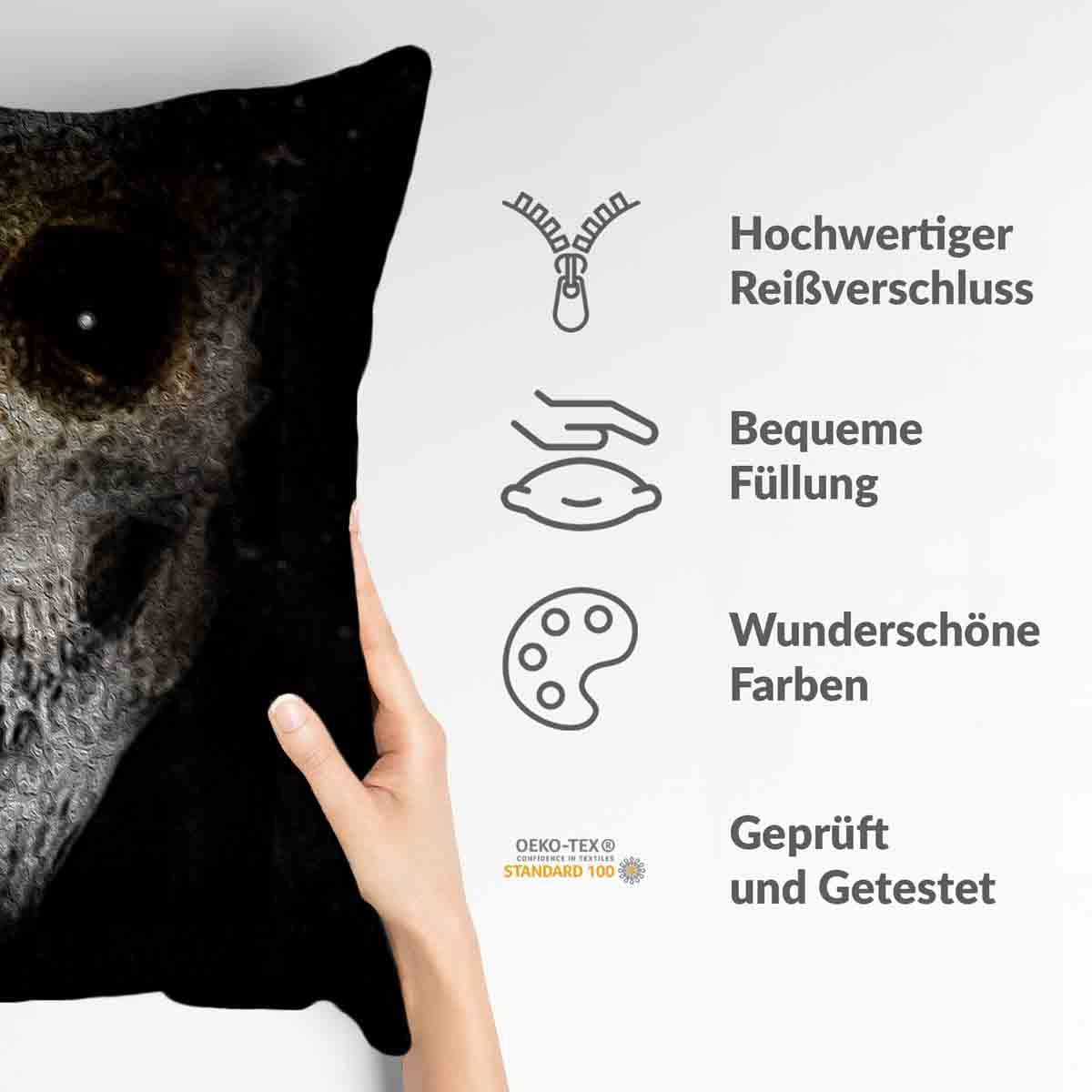 Almohada de salud negra terrorífica