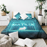 Set de ropa de cama con manta terapéutica azul Matrix