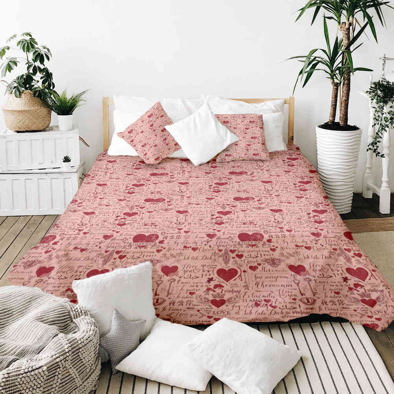 Manta terapéutica original - Funda de algodón rosa Te amo
