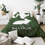 Manta terapéutica original - Funda de algodón Código Matrix Verde