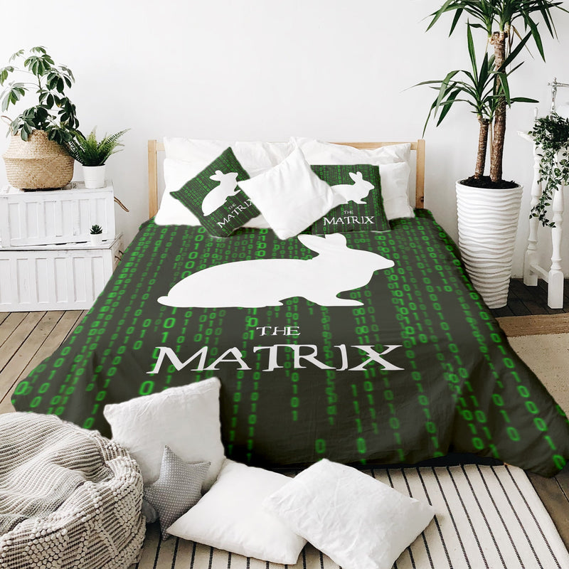 Manta terapéutica original - Funda de algodón Código Matrix Verde
