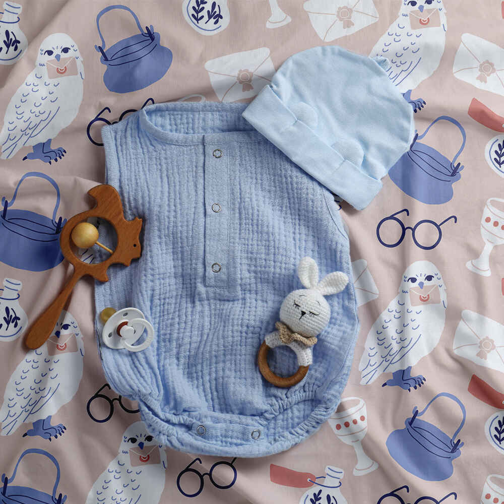 Juego de ropa de cama con manta terapéutica y búho de Harry