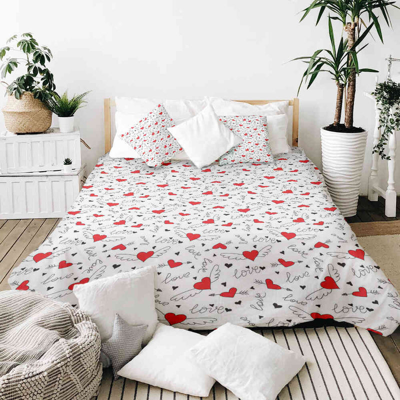 Set de ropa de cama con manta terapéutica Amor da alas