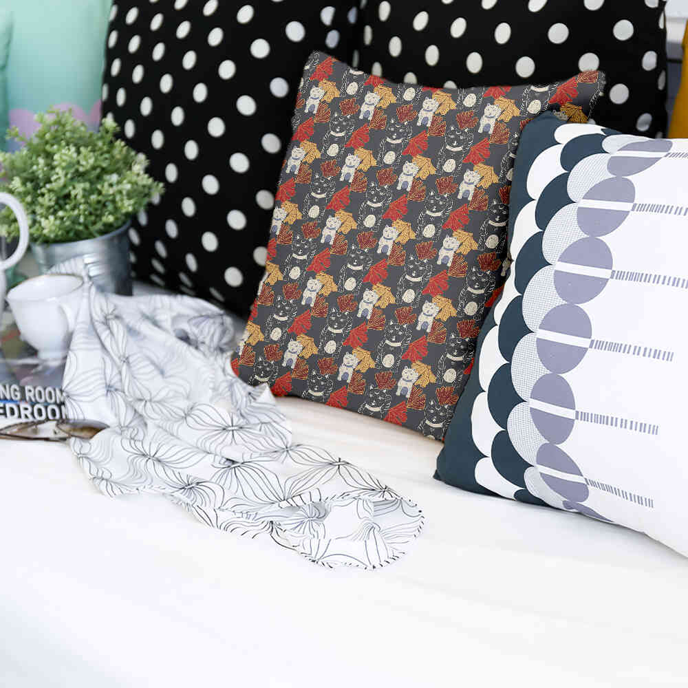 Almohada de salud Gato que saluda