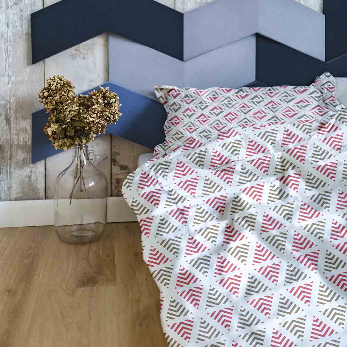Set de ropa de cama con mantas terapéuticas y triángulos navideños