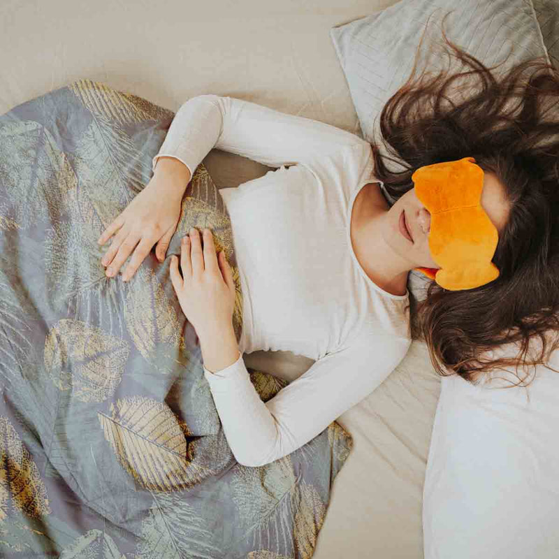 Juego de ropa de cama con manta terapéutica motivo de hoja otoñal