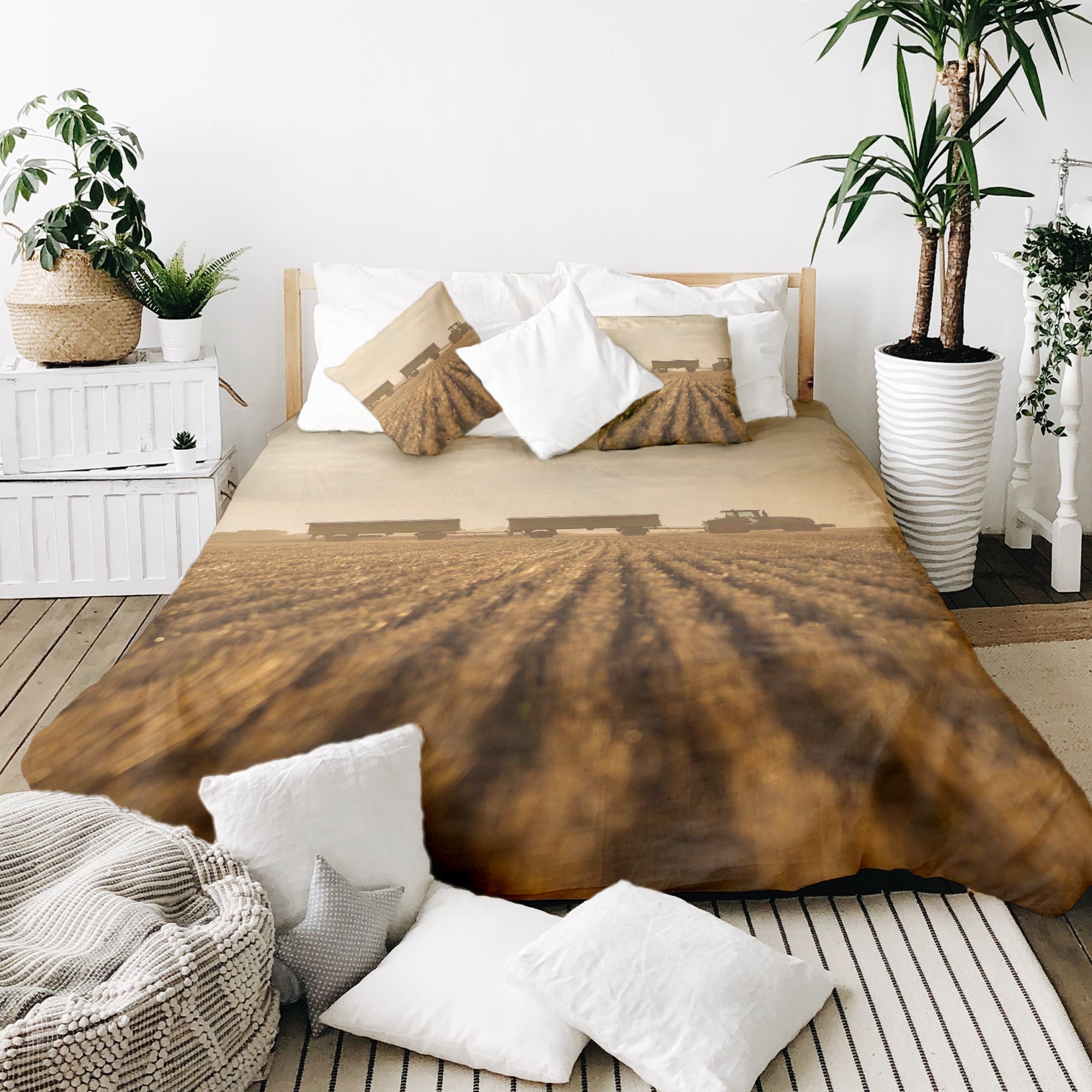 Set de ropa de cama con manta terapéutica marrón Acker