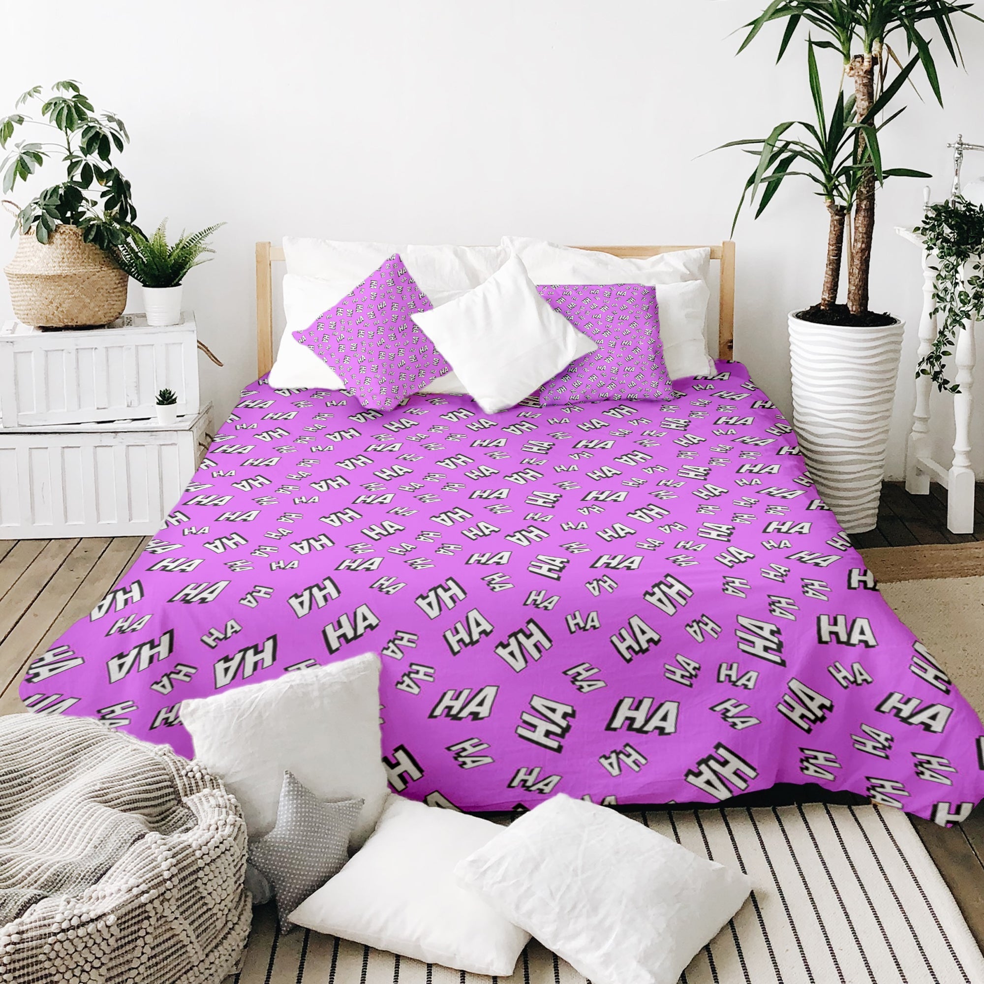 Set de ropa de cama con manta terapéutica Ha Ha Ha