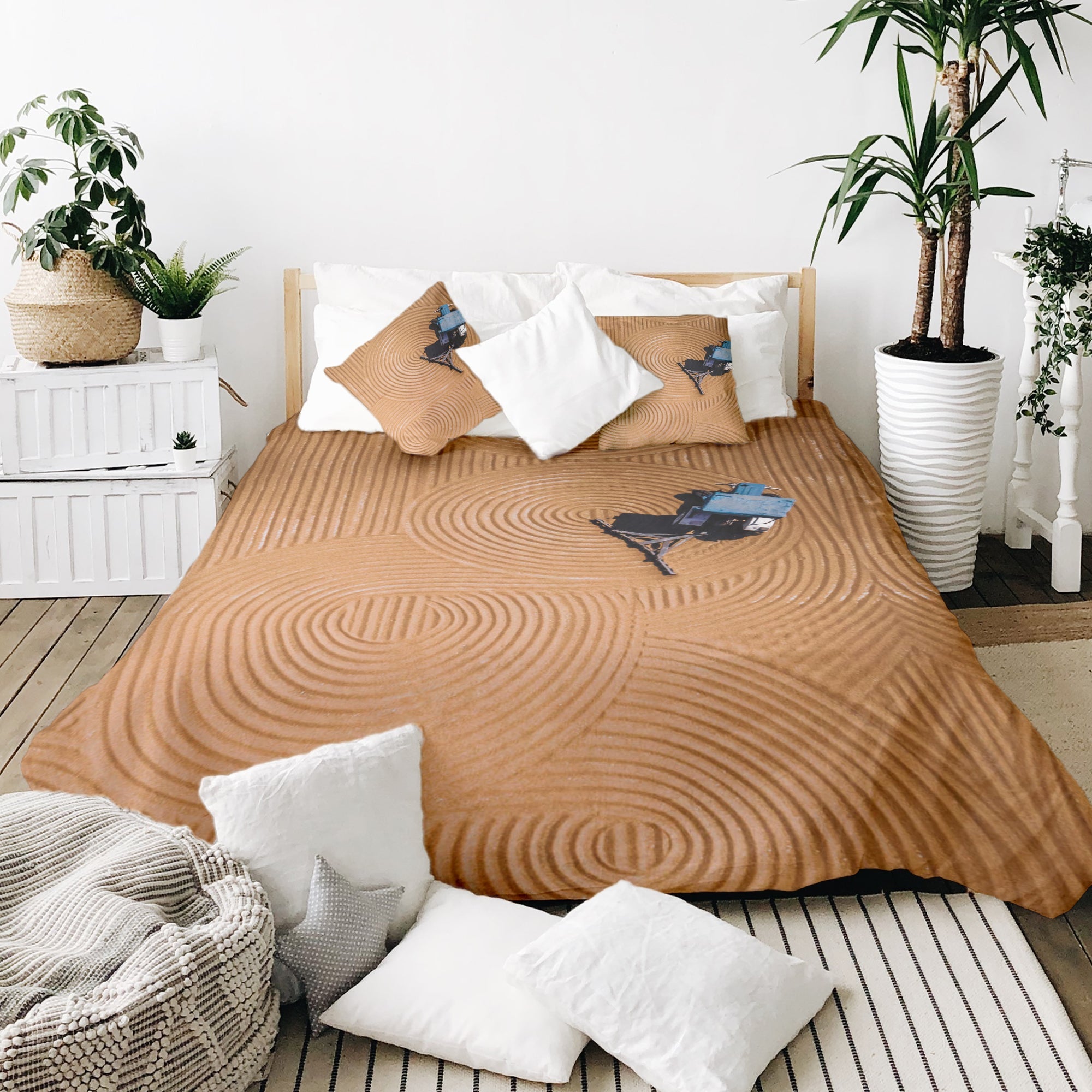 Mantas terapéuticas ropa de cama círculos en el campo