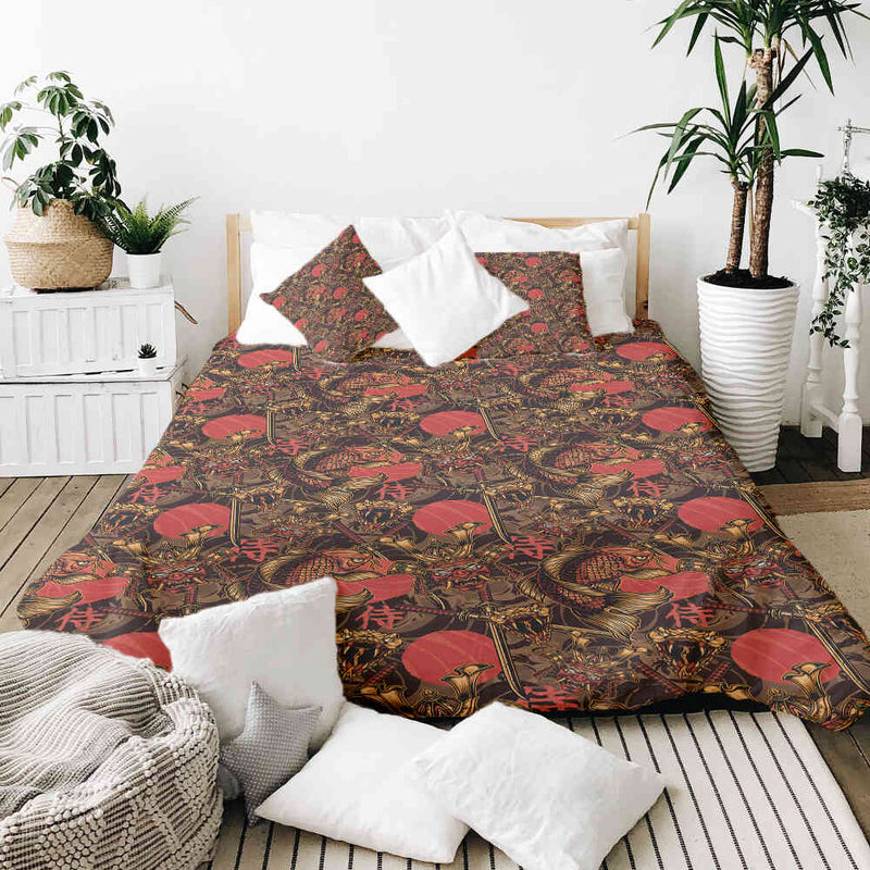 Set de ropa de cama con manta terapéutica de combate chino