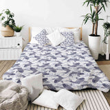 Set de ropa de cama con mantas terapéuticas y kois azules