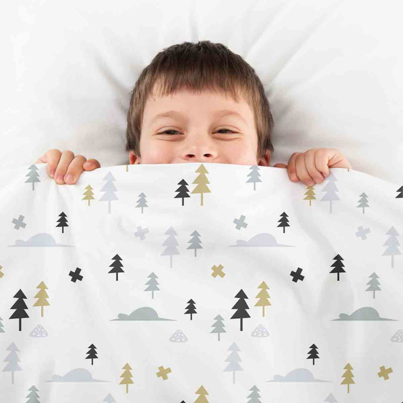 Manta terapéutica original - Funda de algodón bosque gris