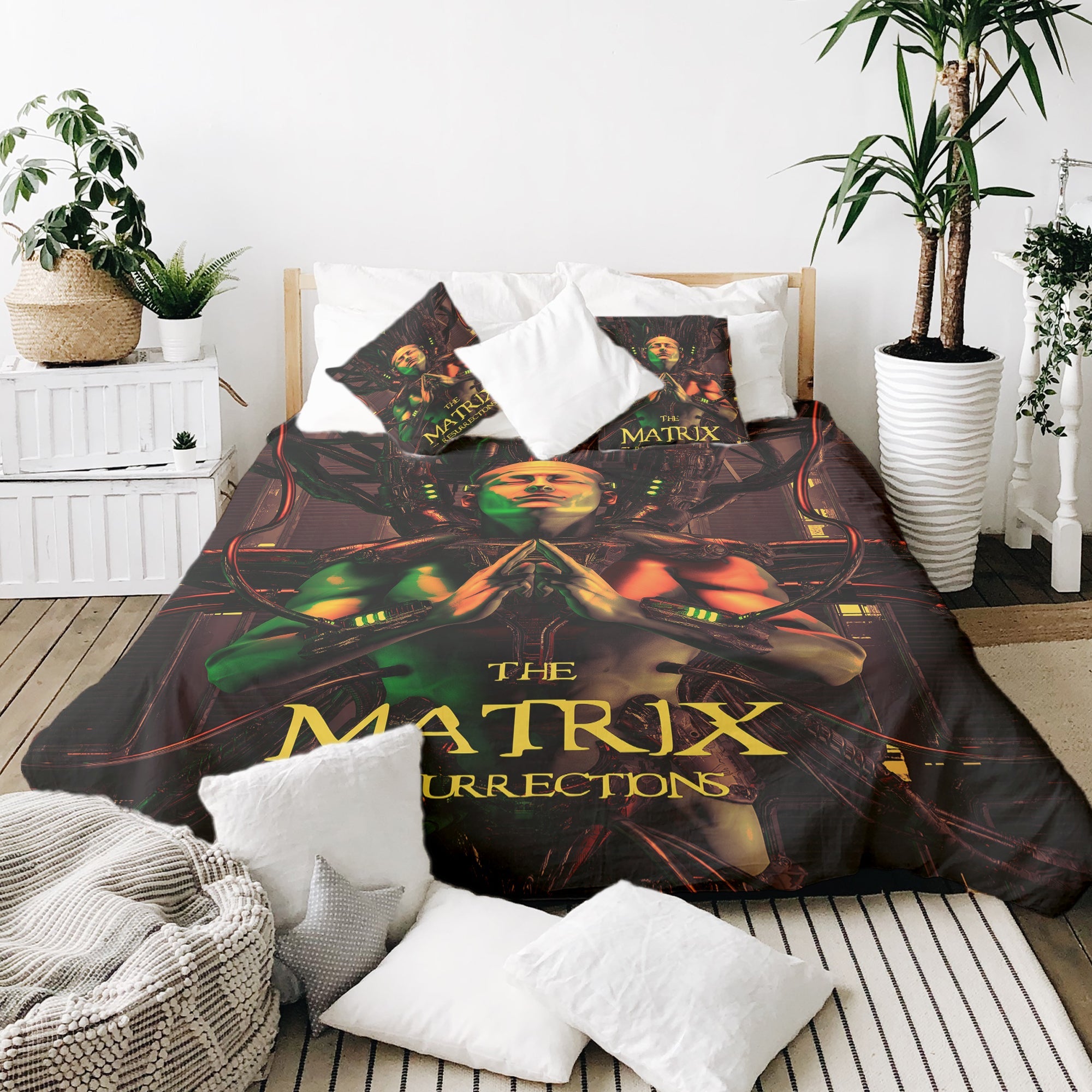 Juego de ropa de cama con manta terapéutica marrón Matrix