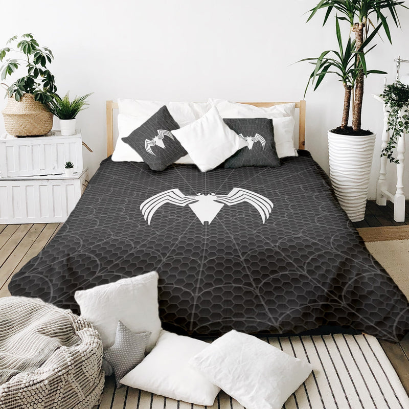 Manta terapéutica original - Funda de algodón negra con araña