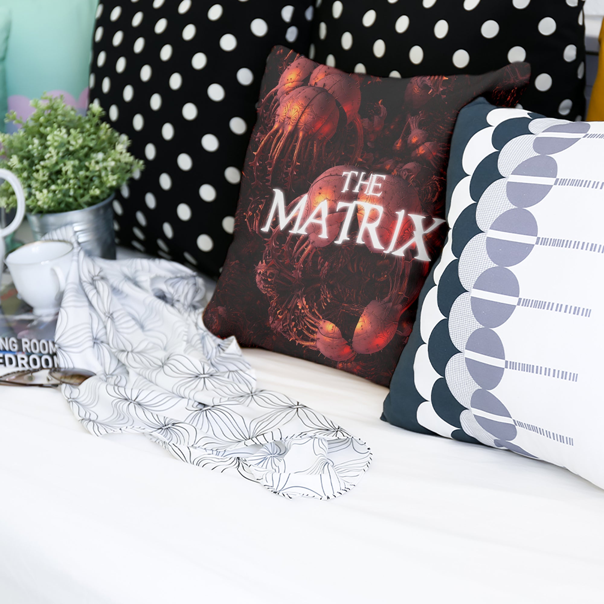 Almohada de salud roja The Matrix con inscripción