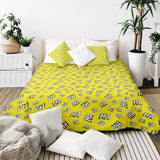 Set de ropa de cama con manta terapéutica amarillo Ha Ha