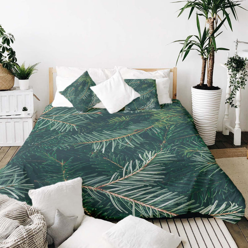 Set de ropa de cama Therapiedecnen con ramas de abeto verdes