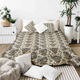 Set de ropa de cama con mantas terapéuticas y cabezas de animales coloridas