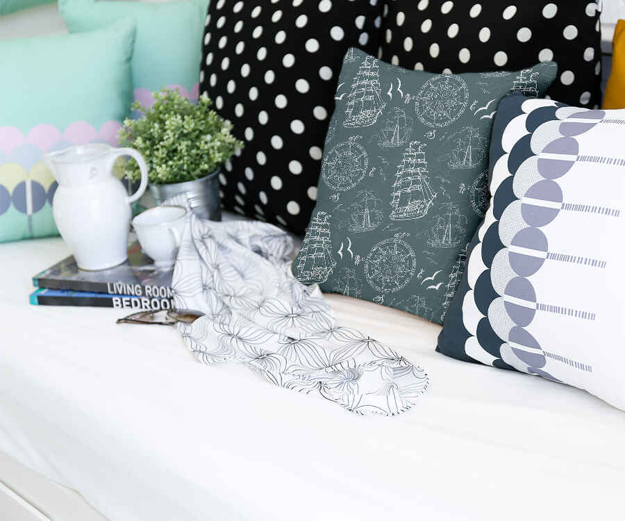 Almohada de salud con barcos