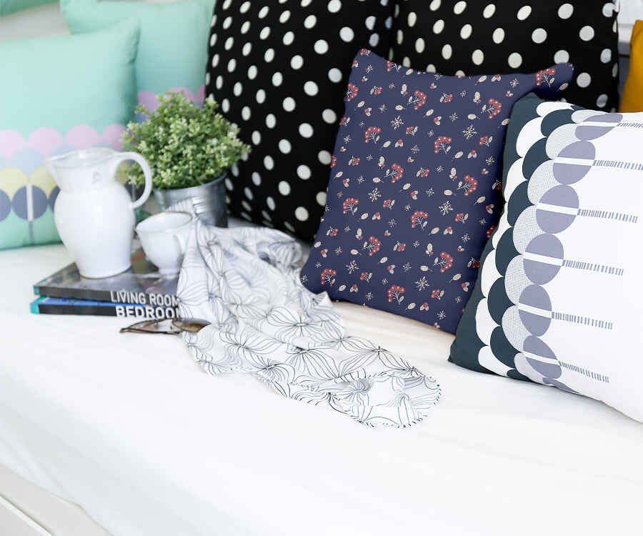 Almohada de salud azul grosella negra