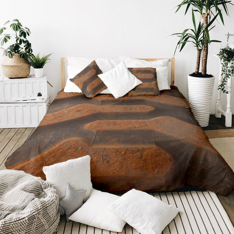 Set de ropa de cama con manta terapéutica Tierra marrón