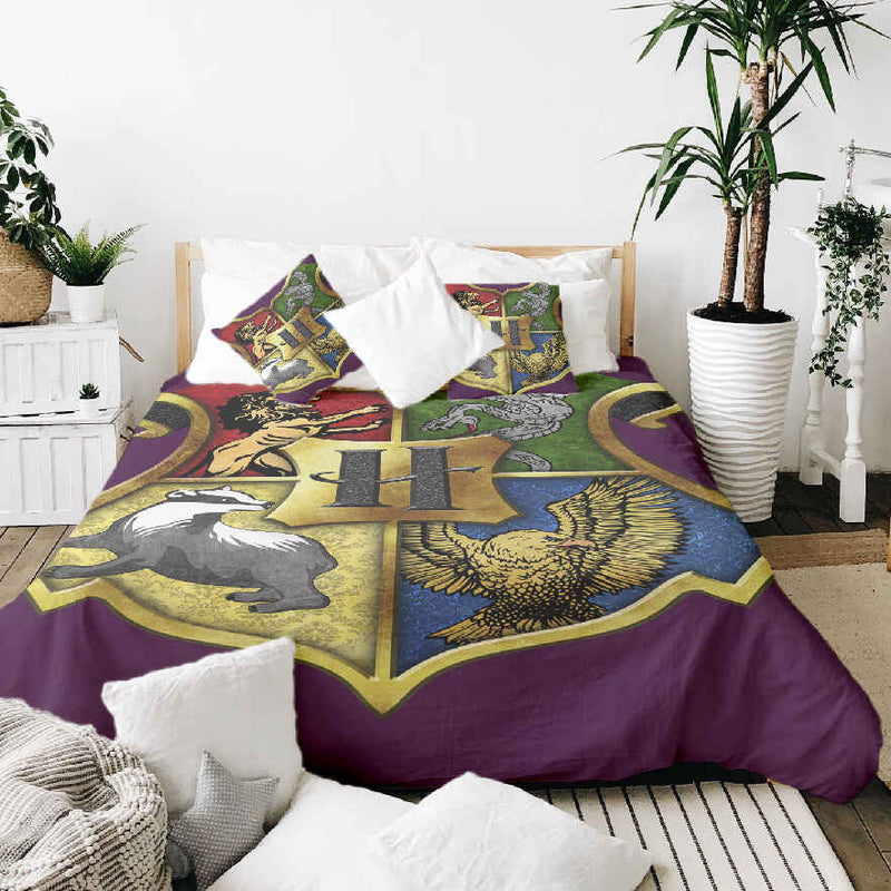 Manta terapéutica original - Funda de algodón Casas de Hogwarts