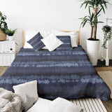 Set de ropa de cama con manta terapéutica ondas sonoras azules