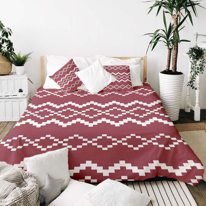Manta terapéutica original - Funda de algodón con motivo navideño rojo
