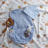 Set de ropa de cama con manta terapéutica blanca con Schnatz