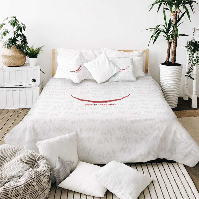 Set de ropa de cama con manta terapéutica blanca ¿Por qué tan serio?