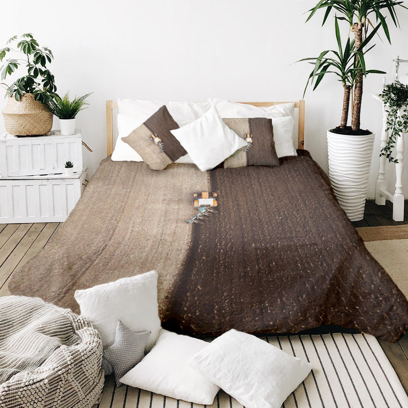 Set de ropa de cama con manta terapéutica marrón Ackerland