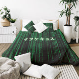 Manta terapéutica original - Funda de algodón verde Código matriz