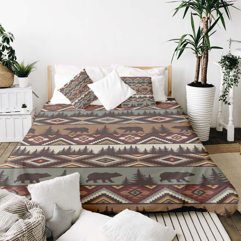 Set de ropa de cama con manta terapéutica marrón Noruega