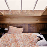 Set de ropa de cama con manta terapéutica Boho naranja
