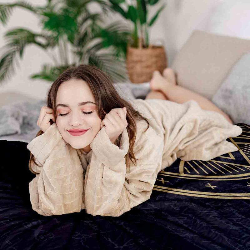 Set de ropa de cama con manta terapéutica Mystik