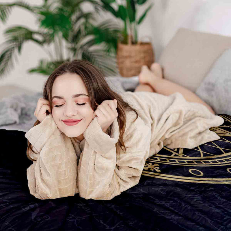 Set de ropa de cama con manta terapéutica Estrella Brújula
