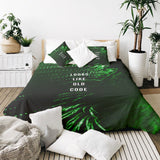 Set de ropa de cama con manta terapéutica verde Looks Like