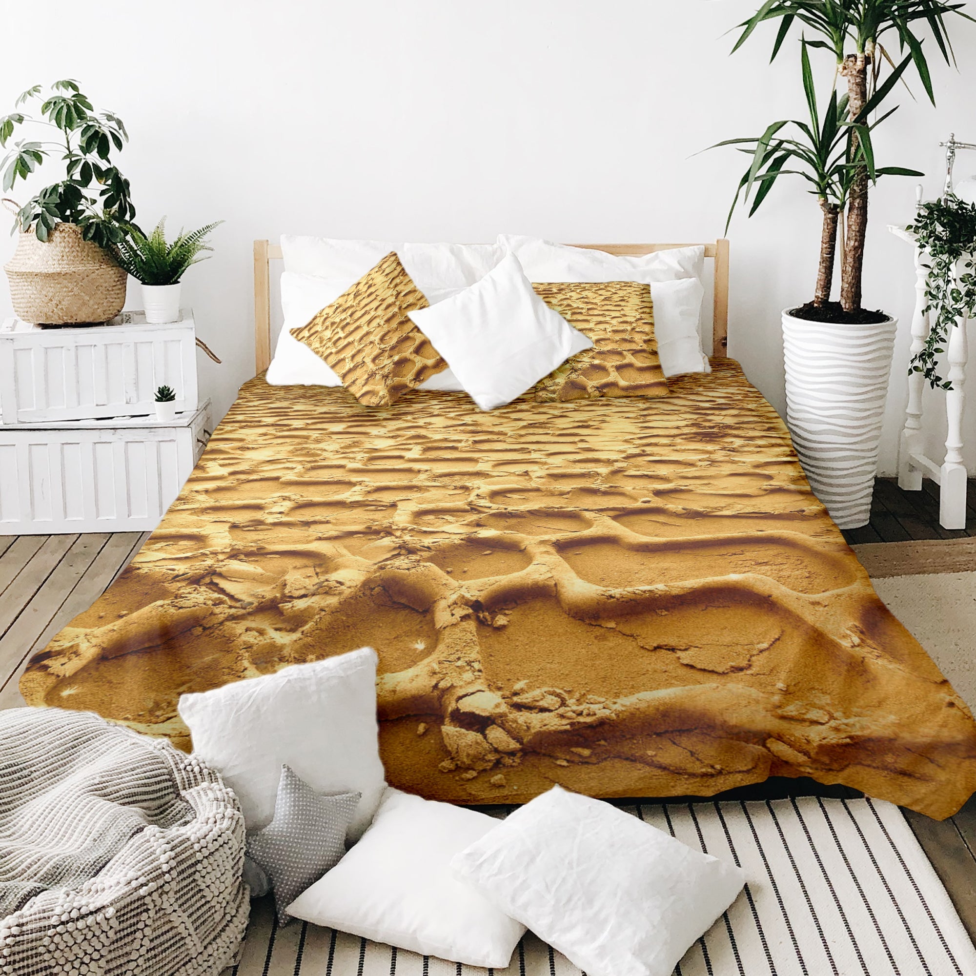 Juego de ropa de cama con manta terapéutica y huella de neumático