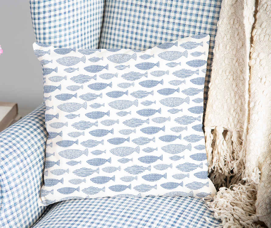 Almohada de salud peces azules