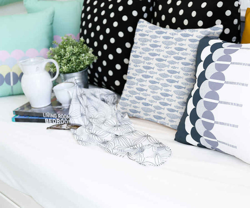 Almohada de salud peces azules