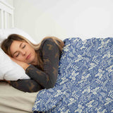Set de ropa de cama con manta terapéutica azul Navidad